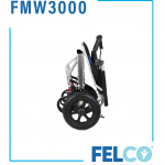 Felco FMW3000 transport wheelchair, folded, side view