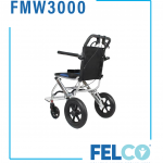 Felco FMW3000 transport wheelchair, back view