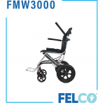 Felco FMW3000 transport wheelchair, side view
