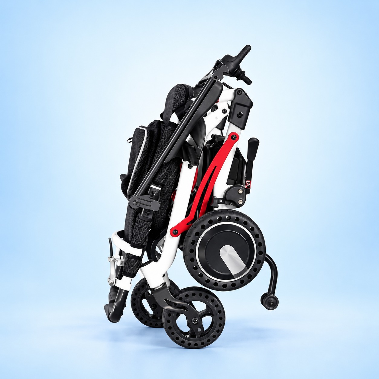Felco DX-2 FMEW002 Smart brushless electric wheelchair folded, small enough to store at home or in the car