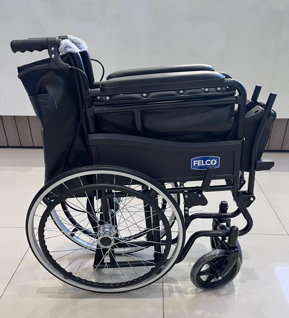 Felco S Plus FMW045 standard wheelchair,  folded, side view