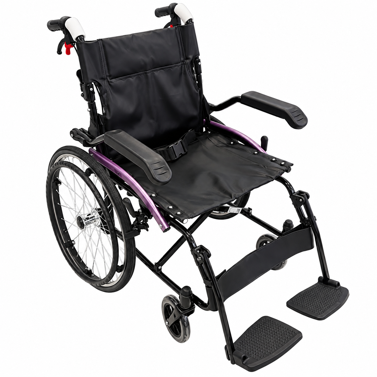 Felco Supreme FMW041 steel wheelchair with flip up armrests and footrests