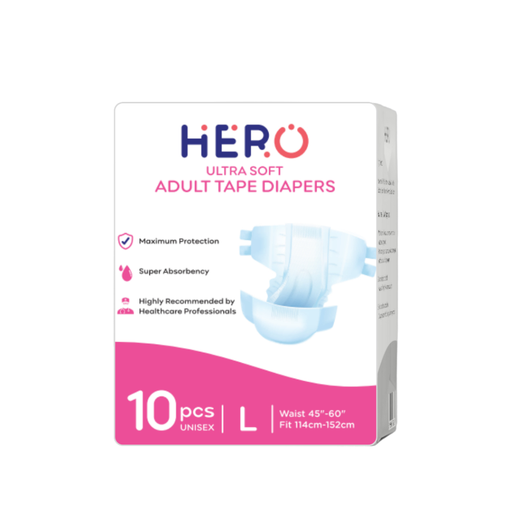 Hero Ultra Soft Adult Tape Diapers - L