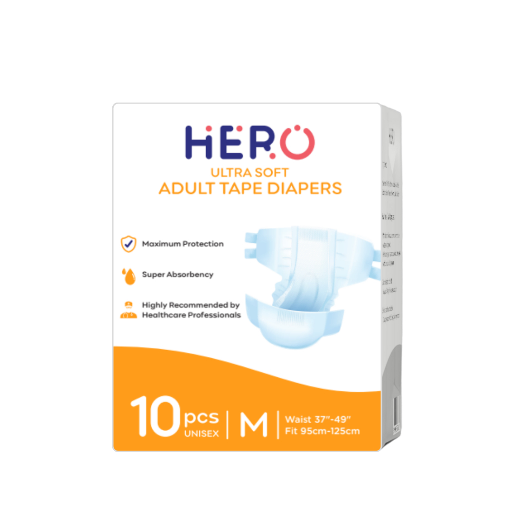 Hero Ultra Soft Adult Tape Diapers - M